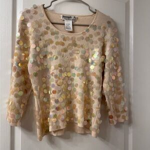NWT Vintage Joseph A. Sequin Crewneck Sweater - XL